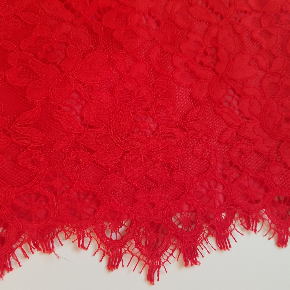 Shoshanna Red Lace Sleeveless Dress - Picture 11 of 11